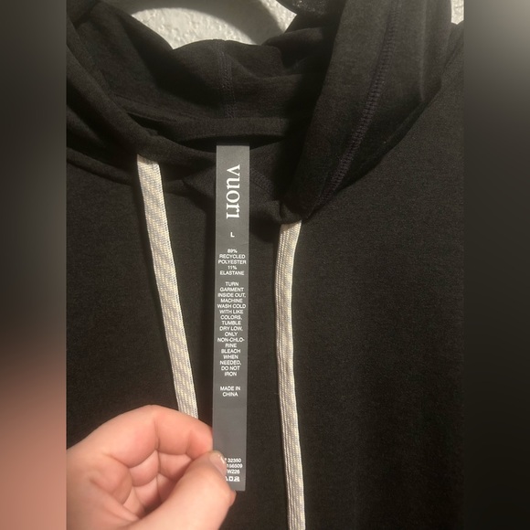 Vuori Halo Essential Hoodie Sz L In Heather Black - Picture 6 of 8